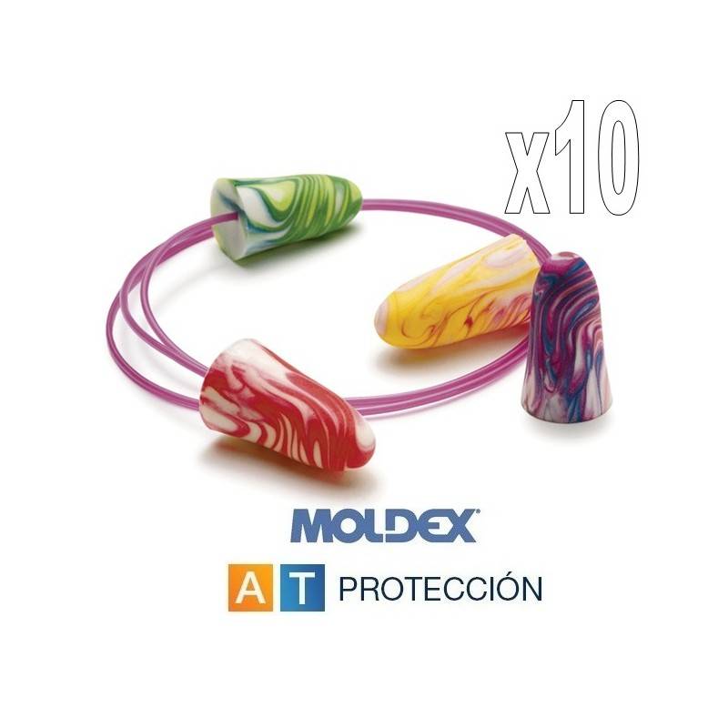 Pack 10 pares MOLDEX Spark Plugs con cordón