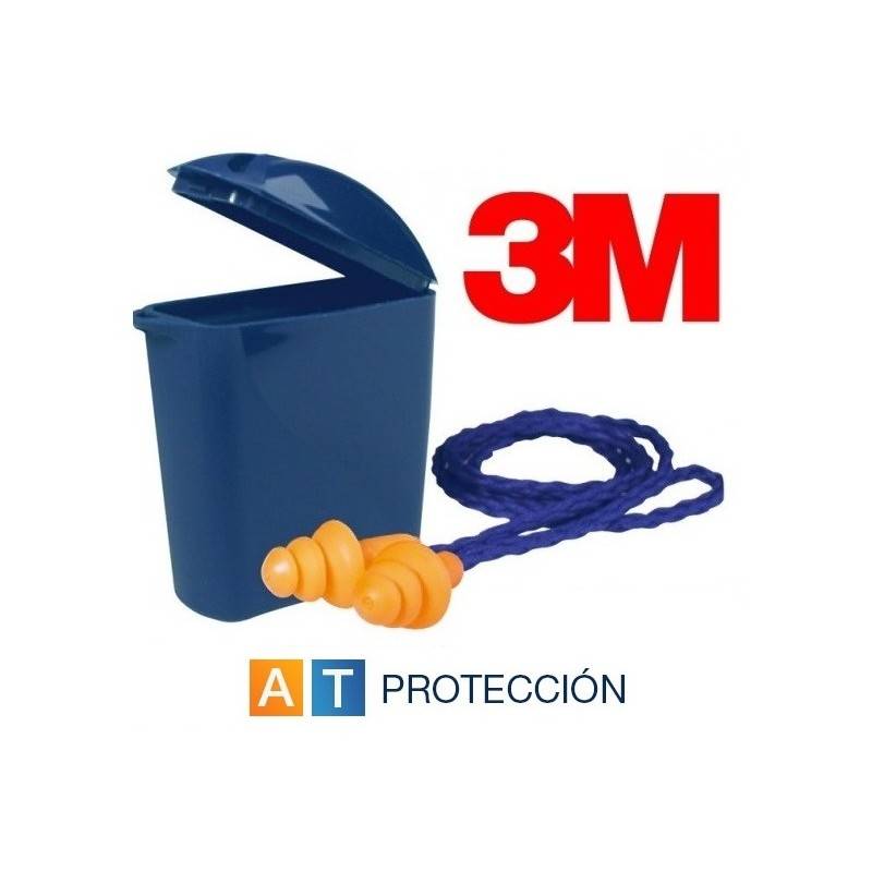 3M™ Tapón Auditivo Reutilizable con Cordón, Caja, SNR 26 dB 1271