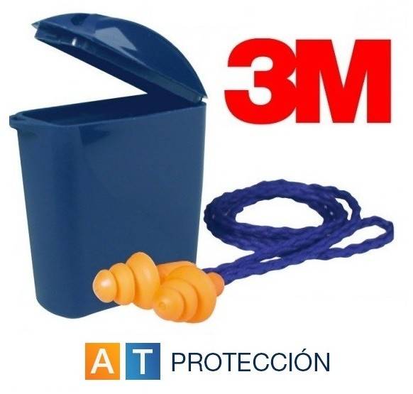 3M™ Tapones auditivos reutilizables con cordón, 90586-10DC, 10
