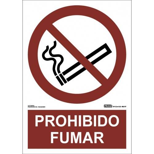 Señal prohibido fumar A4 Y A3