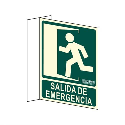 Señal SALIDA DE EMERGENCIA Banderola  A4