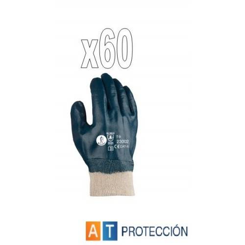 Pack 60 par guantes nitrilo cubierto 23002