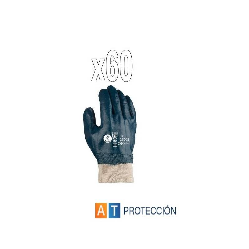 Pack 60 par guantes nitrilo cubierto 23002