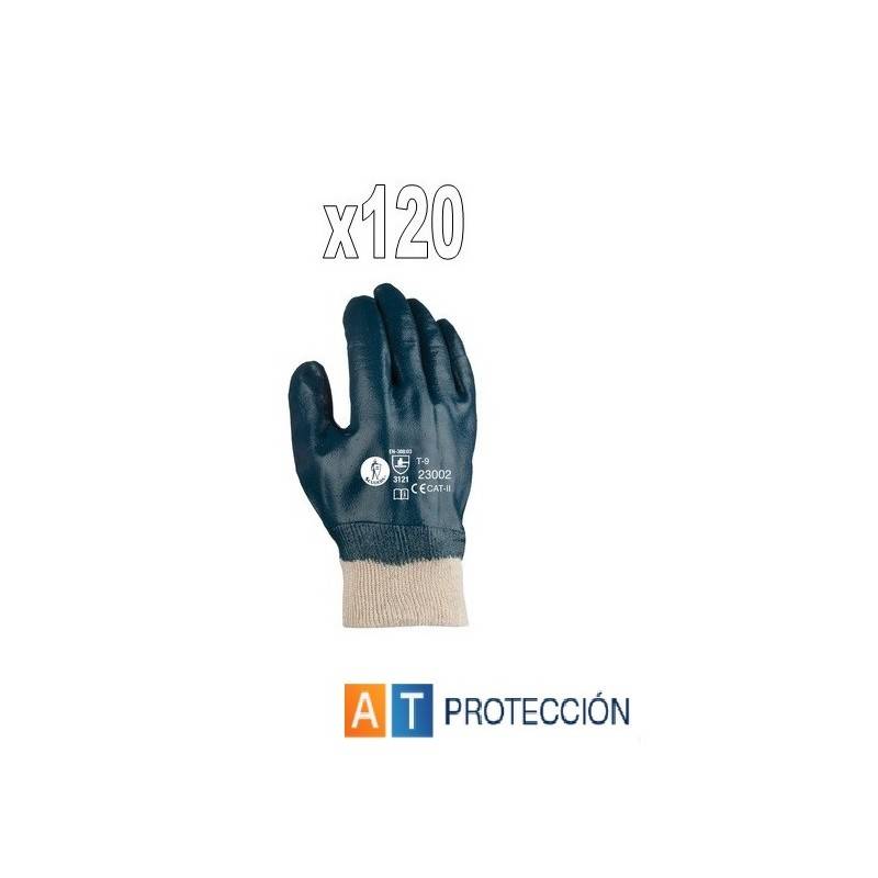 Pack 120 par guantes nitrilo cubierto 23002