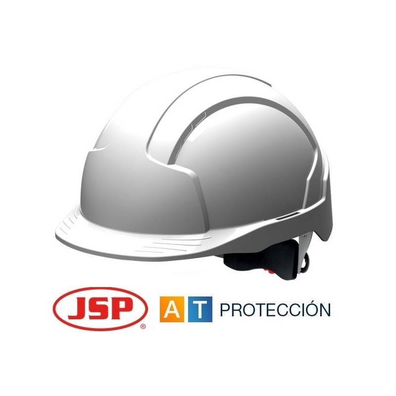 Jsp EVO3 Comfort Plus Ajustable Slip blanco casco de seguridad con ventilación