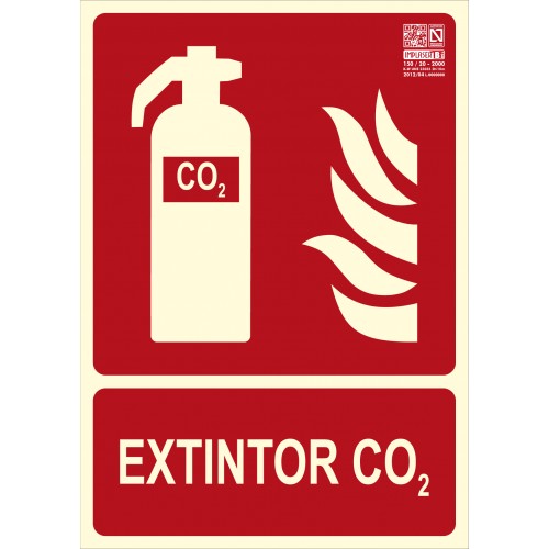 Señal EXTINTOR CO2 A4
