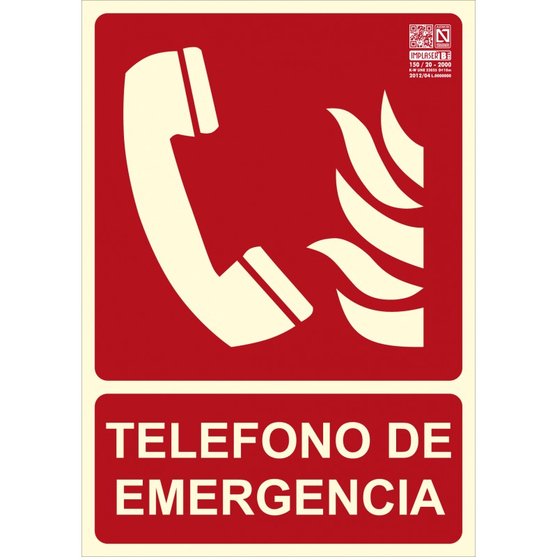 SEÑAL TELÉFONO DE EMERGÉNCIA A4