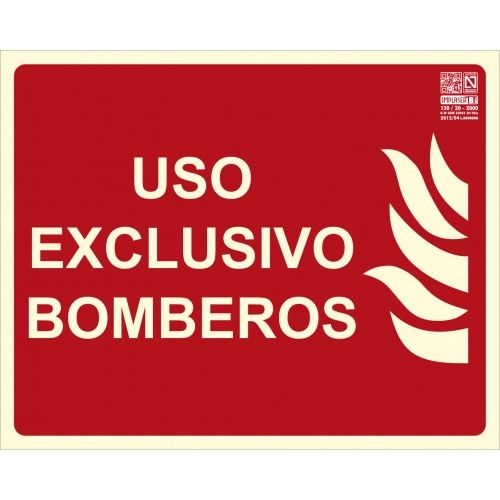 SEÑAL USO EXCLUSIVO BOMBEROS  A4