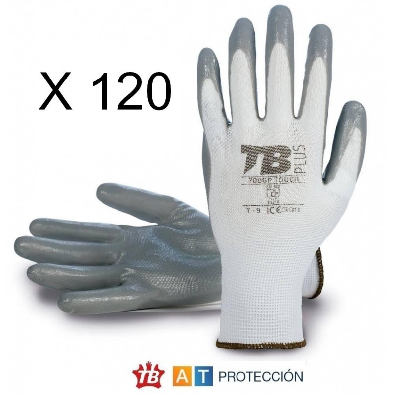 Pack 120 pares guantes nitrilo 700GPTOUCH