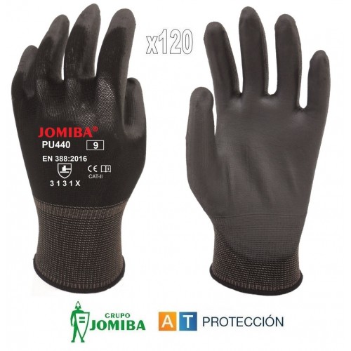Pack 120 pares guantes de poliuretano negros