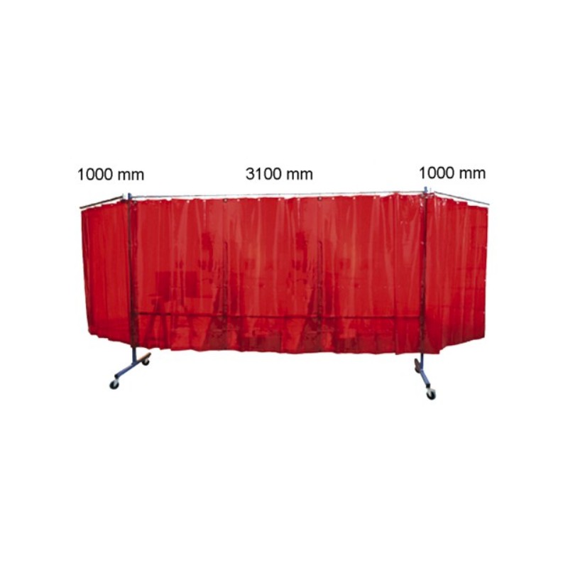 Biombo protección con brazos/cortinas TRANSFLEX 3100
