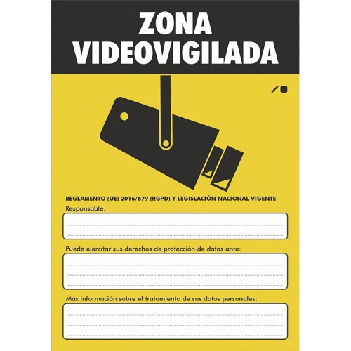 Señal ZONA VIDEOVIGILADA A4